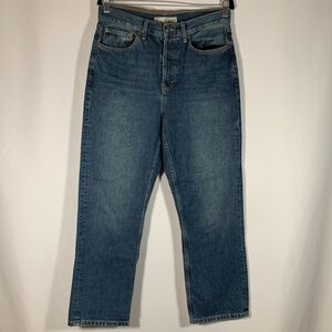 Topshop Moto Medium Wash Blue New Boyfriend Jeans